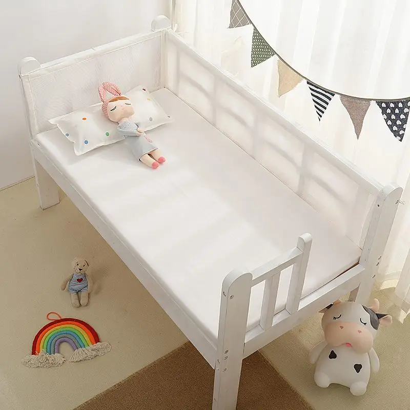 Summer One-piece Crib Bed Bumper Pure Cotton Breathable Children Room Decor Bed Bumper Universal Newborn Anti-falling Bed Bumper