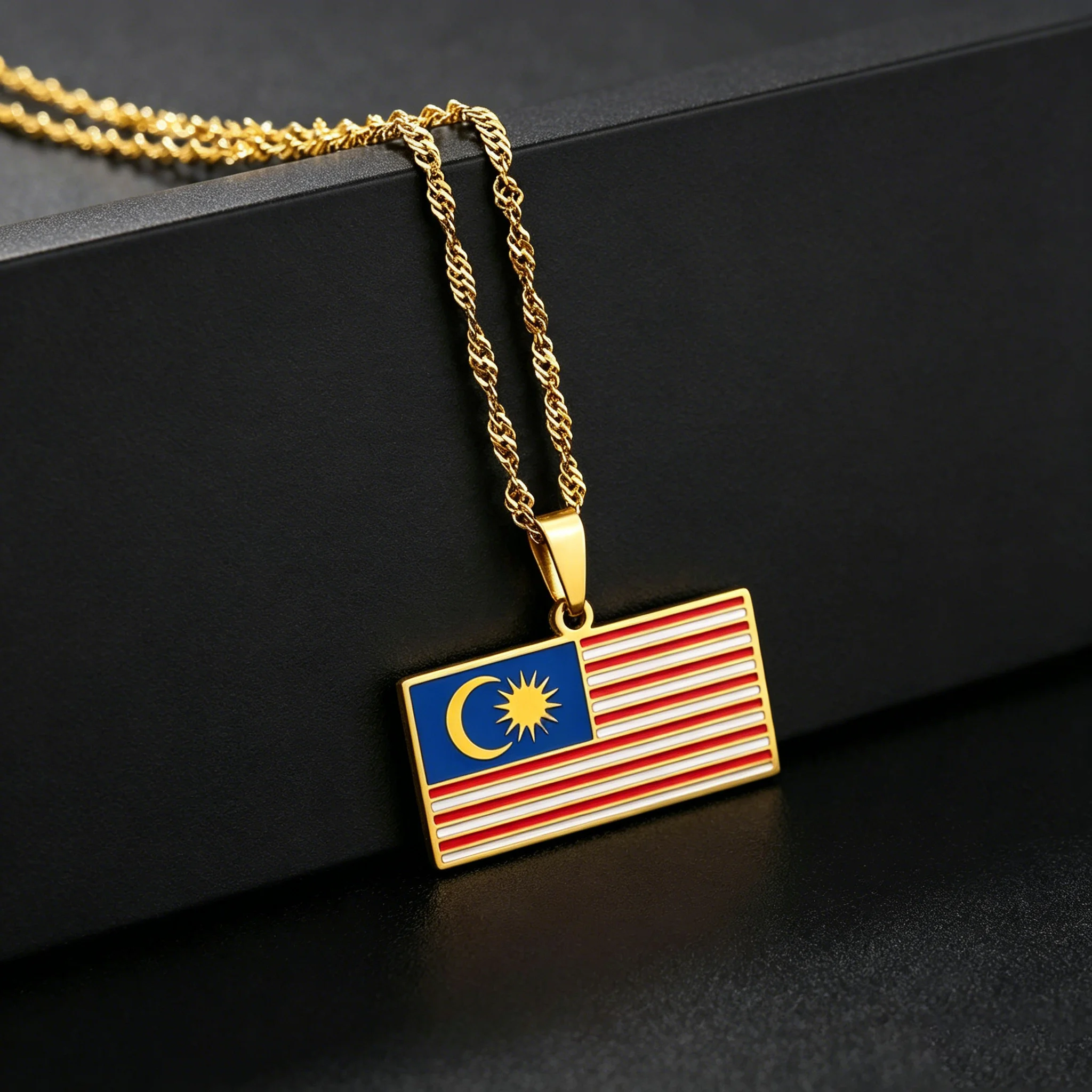 Paslanmaz Çelik Malezya Bayrağ - Men'S Accessories Malaysia incelemesi ve fiyatı