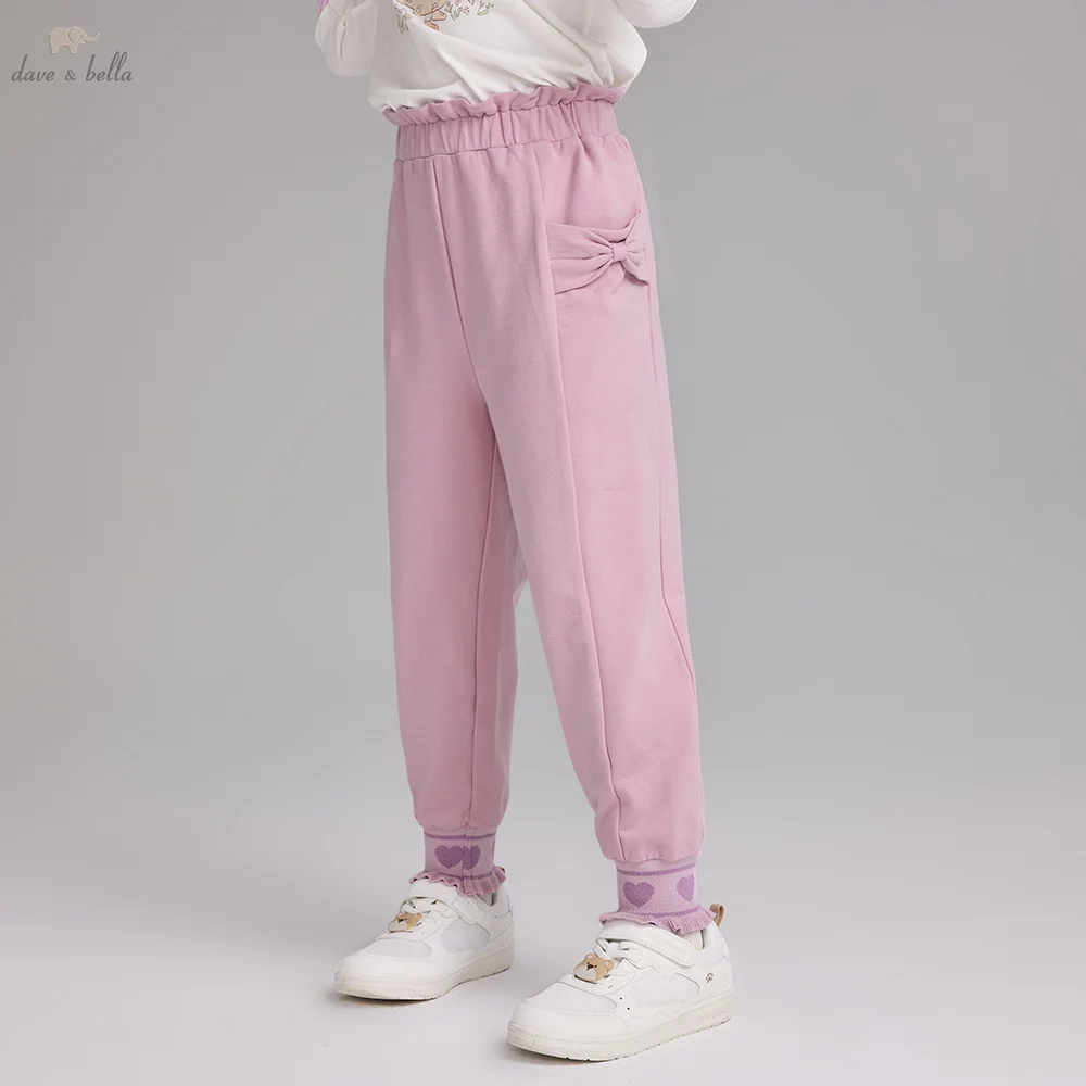 

Dave Bella Children Cotton Pants Autumn Winter Girls Warmth Trousers Elastic Sweatpants Casual Outerwear Kids Clothing DK3253062