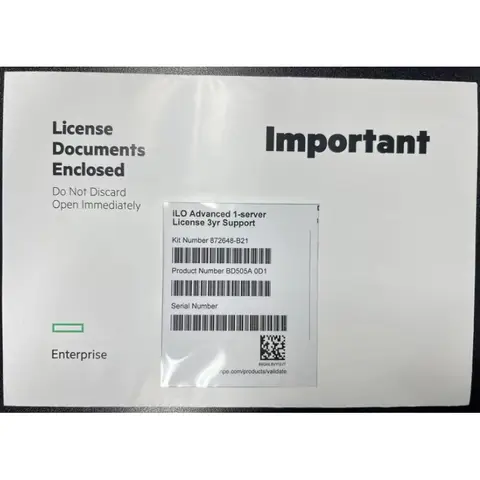 PP+ BD505A 0D1 / 872648-B21 for HP iLO Advanced Server License 3 Years Support