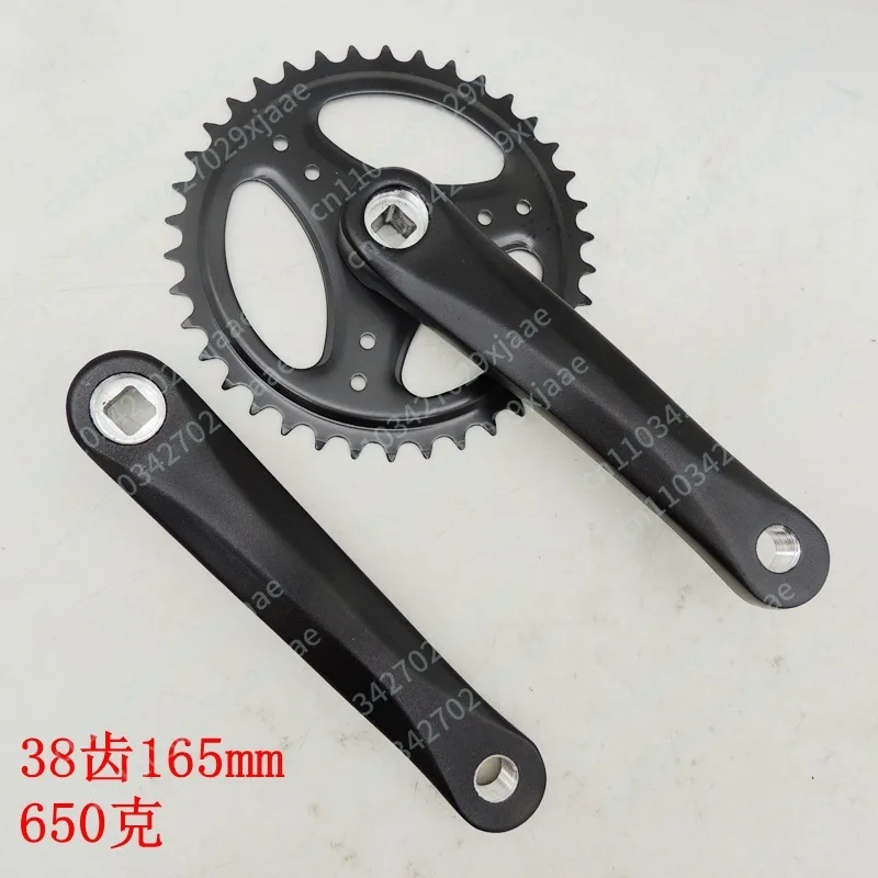 36/38 Teeth Bicycle Crankset, 152/165m Aluminum Alloy Crankset, Folding Bike, Substitute Driving, Single-conversion Universal