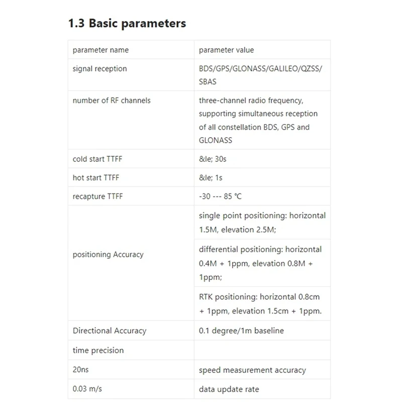 Imagem -03 - High Precision Posicionamento Orientação Module Diferencial Relativo Bds Gnss Rtk-982 Gps-rtk