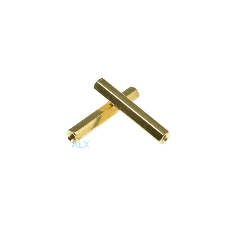 10pcs m3*30mm Hex Head Hollow Threaded Copper Pillar M3 30mm Height Double Pass Hexagonal Brass Pillar m3*30 M3x30mm For Pcb