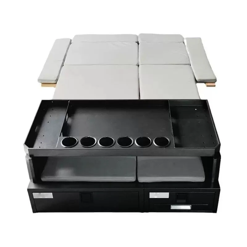 Bed car self-driving tour suv trunk folding bed multi-layer magic box car camping box storage mobile kitchen equipment