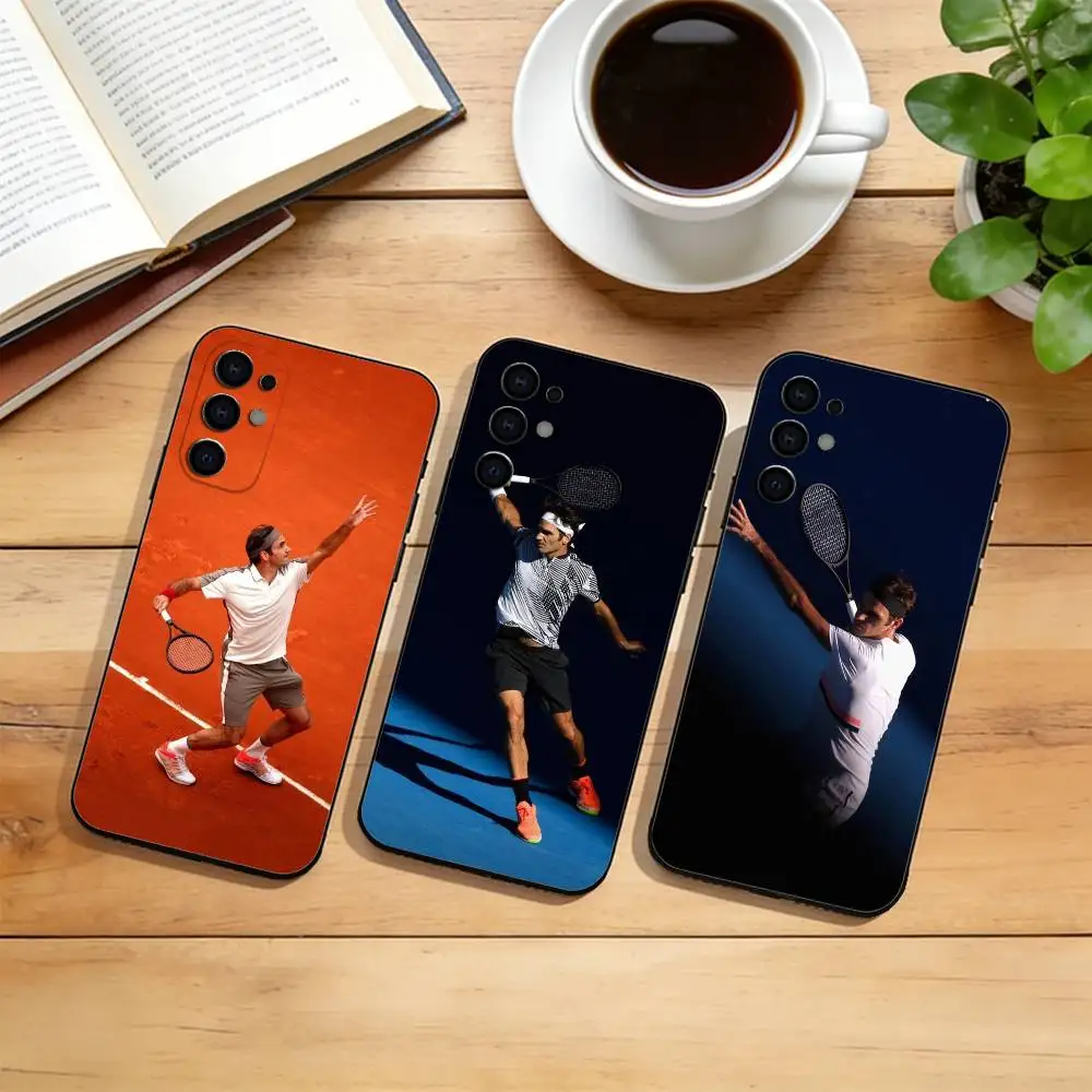 Roger Federer  Phone Case Black Silicone Soft For Samsung S25,S24,S21,S22,S23,S30,Ultra,S20,Plus,Fe,Lite