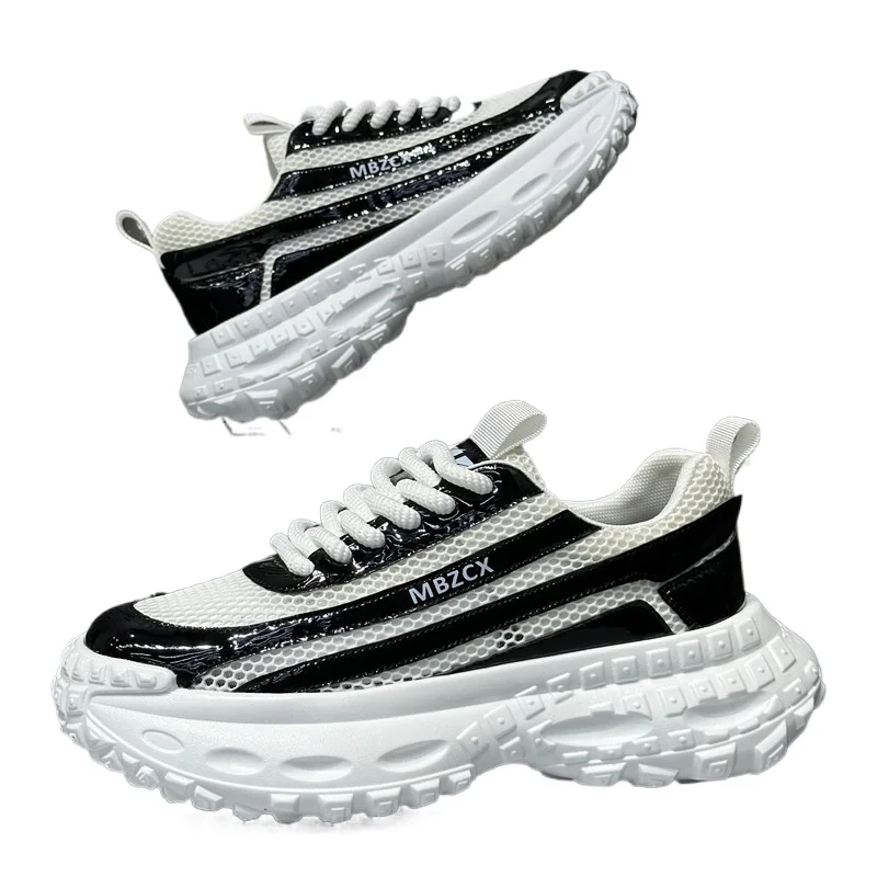 

Fipatbu/Мужские летние кроссовки на толстой резиновой подошве, модные повседневные туфли с дышащей сеткой и круглым носком, увеличивающие рост
