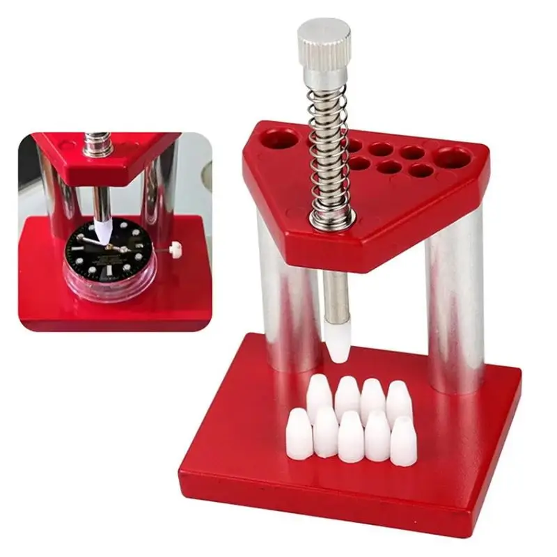 Watch Hand Presser Remover Puller Plunger Setting Fitting Set Red Wristwatch Watch Parts Repair Tool For Watchmaker