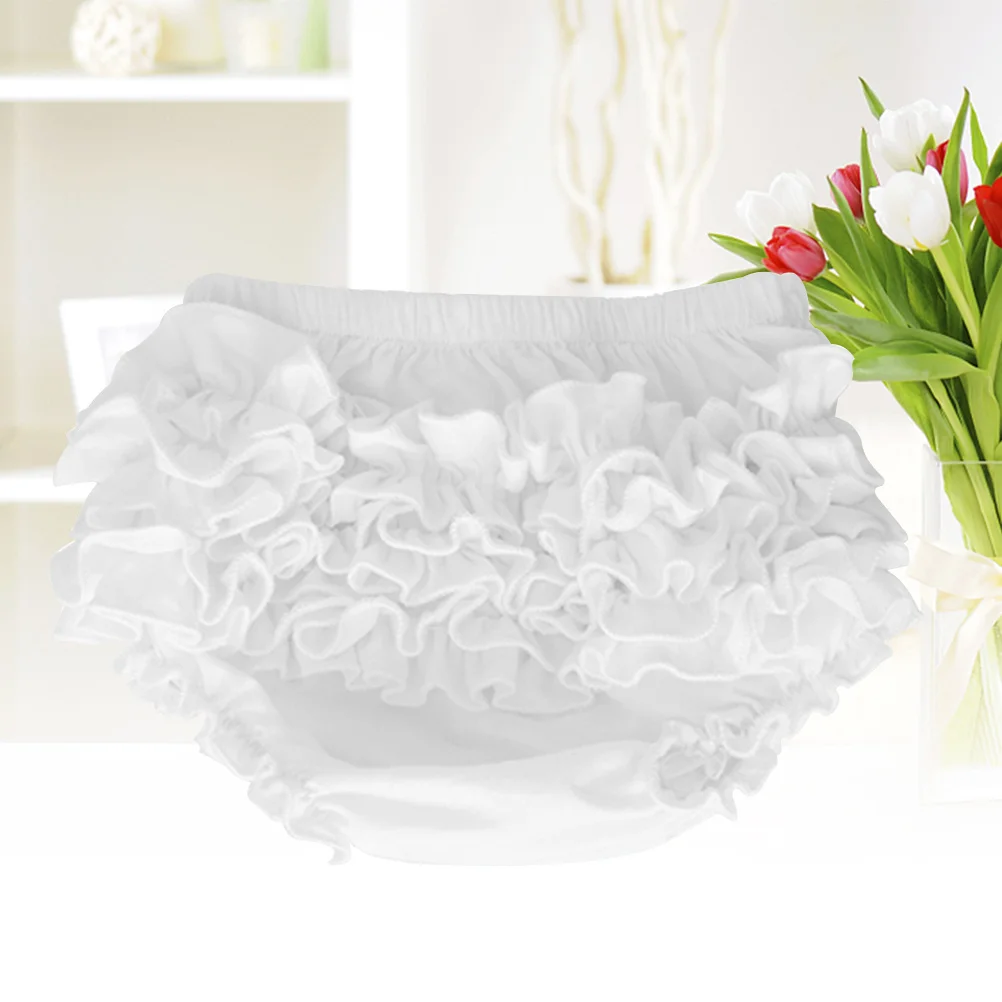 

Baby Girl Ruffle Lace Cotton Diaper Cover Panties Halloween Size L White Soft Baby Girl Diaper Cover Bloomers Pants