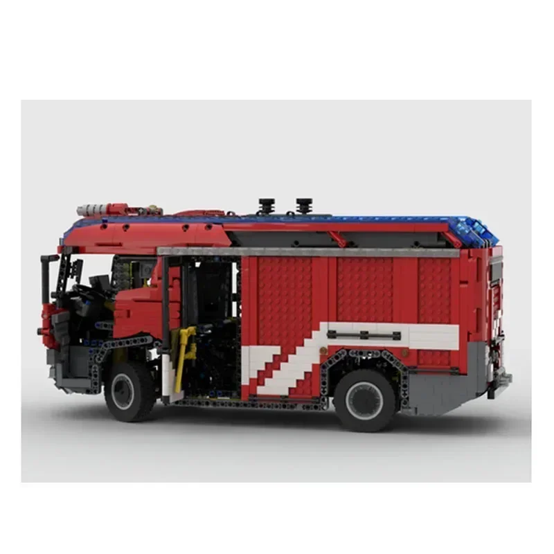 

MOC-141463Red NewCity RT Пожарная машина Строительные блоки Модель4546 Строительные блоки ДеталиMOC Креативная детская игрушка на день рождения