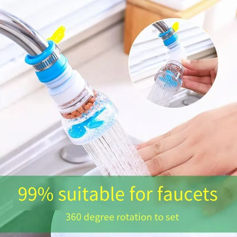 1/2/4pcs Faucet Filter Splash Proof 360 Degrees Rotatable Retractable Faucet Extender Universal Kitchen  Filter Water proof