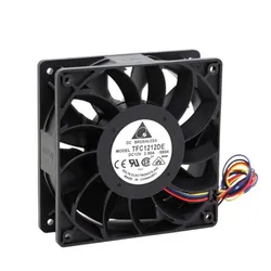 TFC1212DE for delta 120mm DC 12V 5200RPM 252CFM For Bitcoin Miner Powerful Server Case AXIAL Cooling Fan