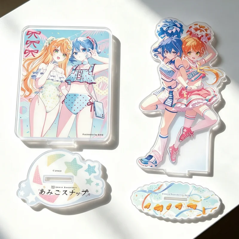 Porte-clés et décorations de bureau en acrylique, modèle de figurine des uniformes de pom-pom girls Kanban Girl Amico et Lilco, cadeaux pour les fans.