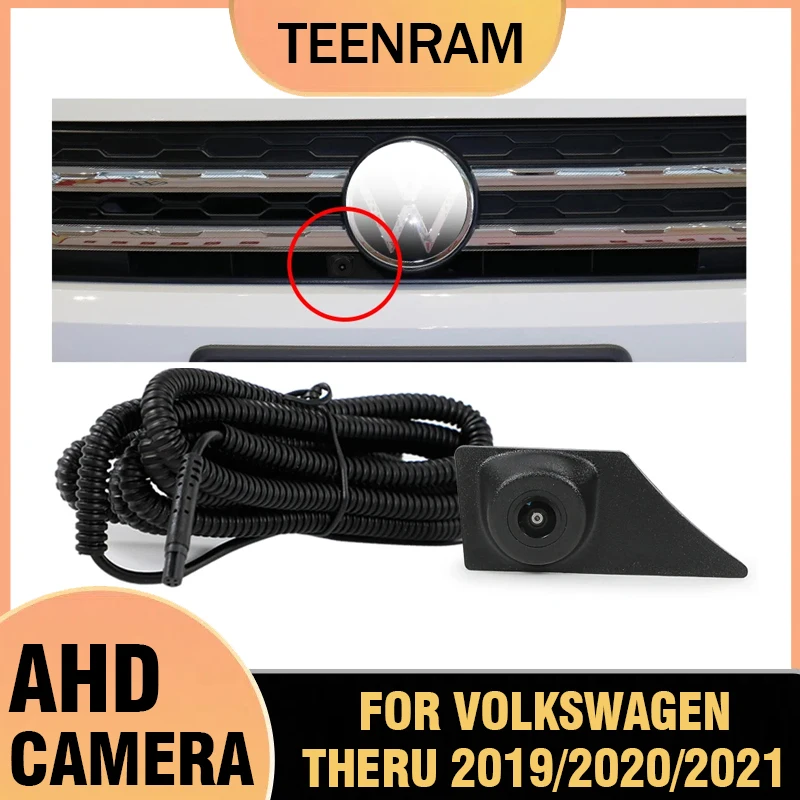 TEENRAM 150° Fisheye Lens AHD 1080P Car Front View Camera for Volkswagen 2019/2020/2021 Tharu Waterproof Parking Monitoring OEM