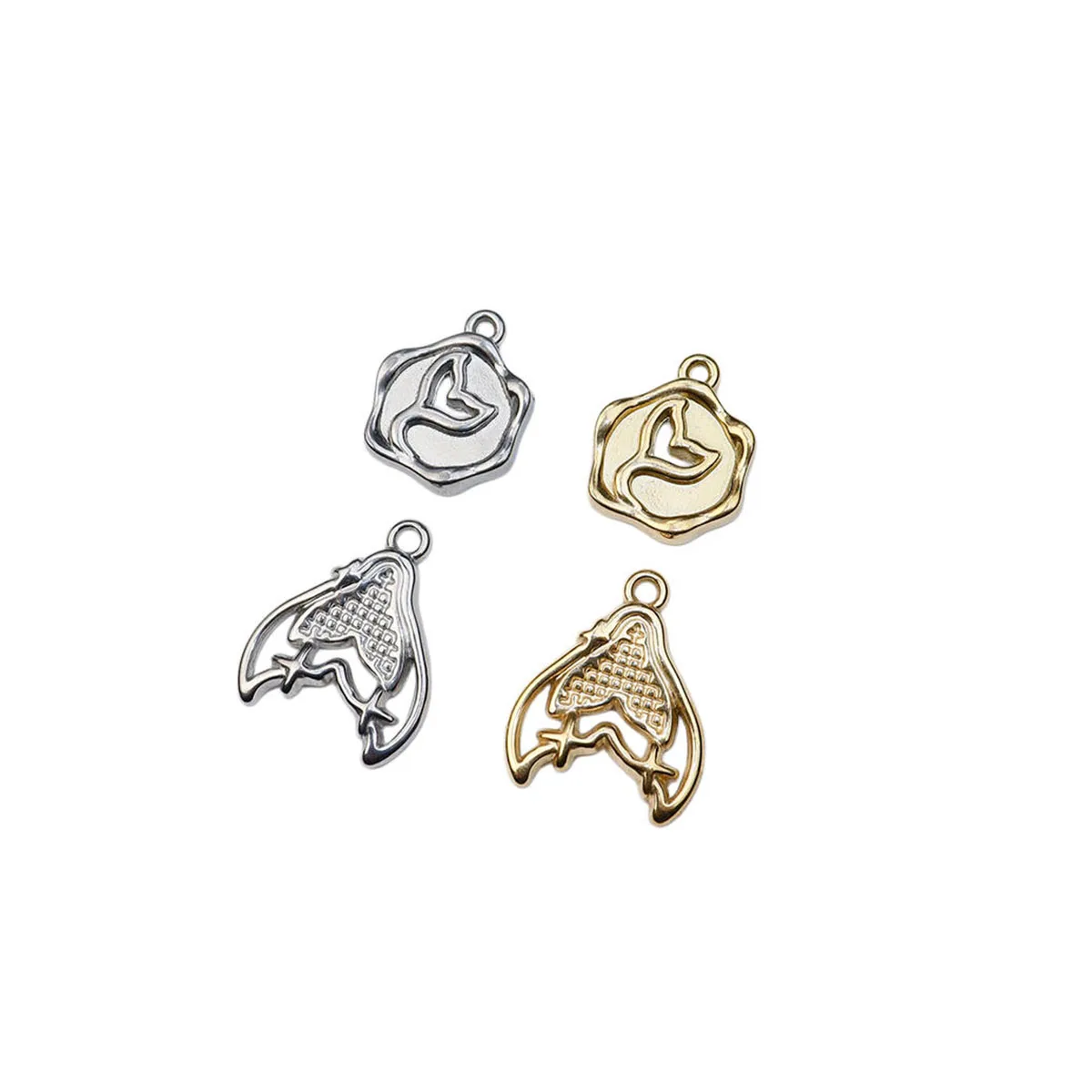 5pcs Casting Stainless Steel Sea Motif Charms Pendant DIY Necklace Earrings Bracelets Jewelry Charm PVD Plated Water Proof