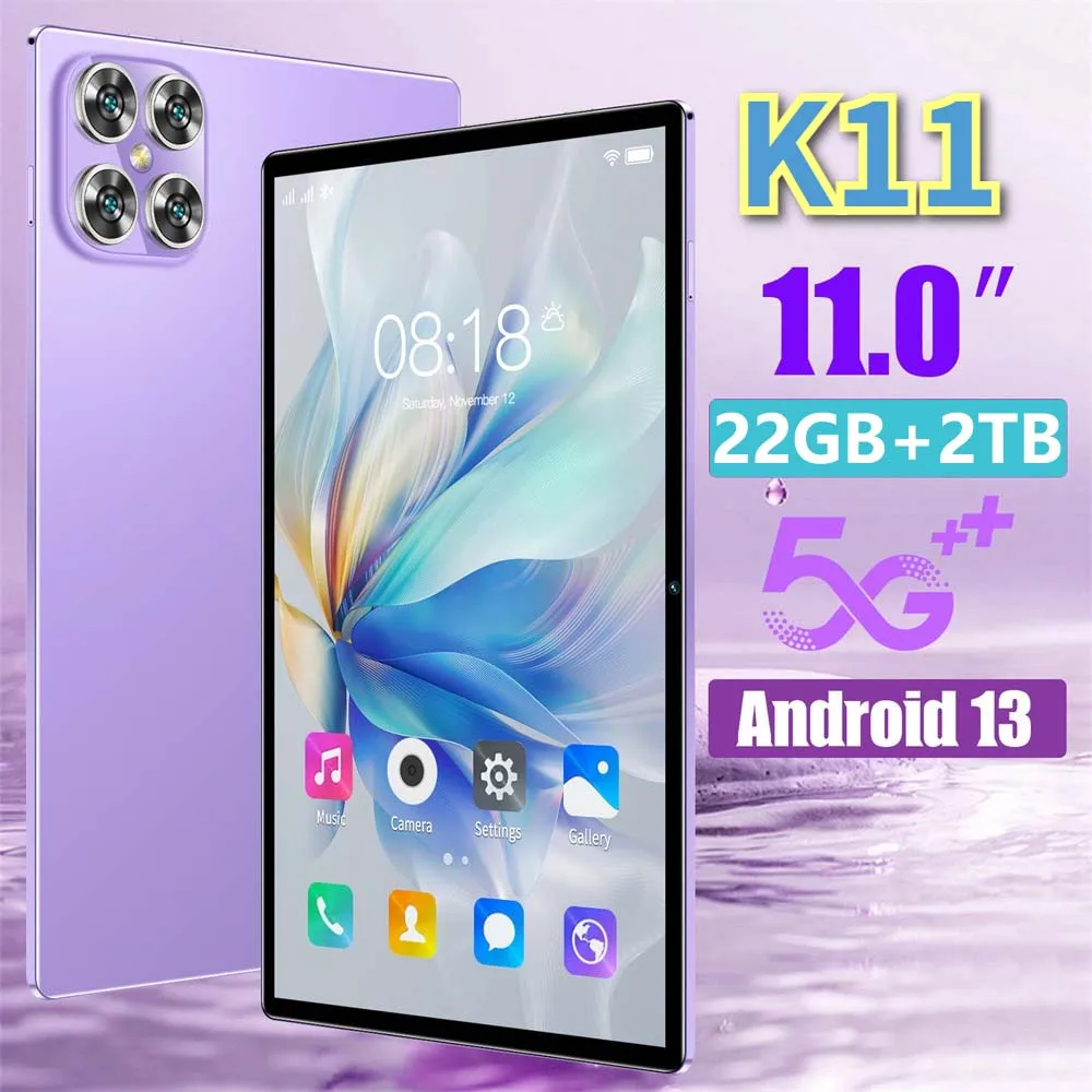 

2025 Original K11 Tablets 22GB+2TB Gaming Tab 10000mah 5G Dual SIM WIFI Global Version Android Tablets PC For Kids Children's