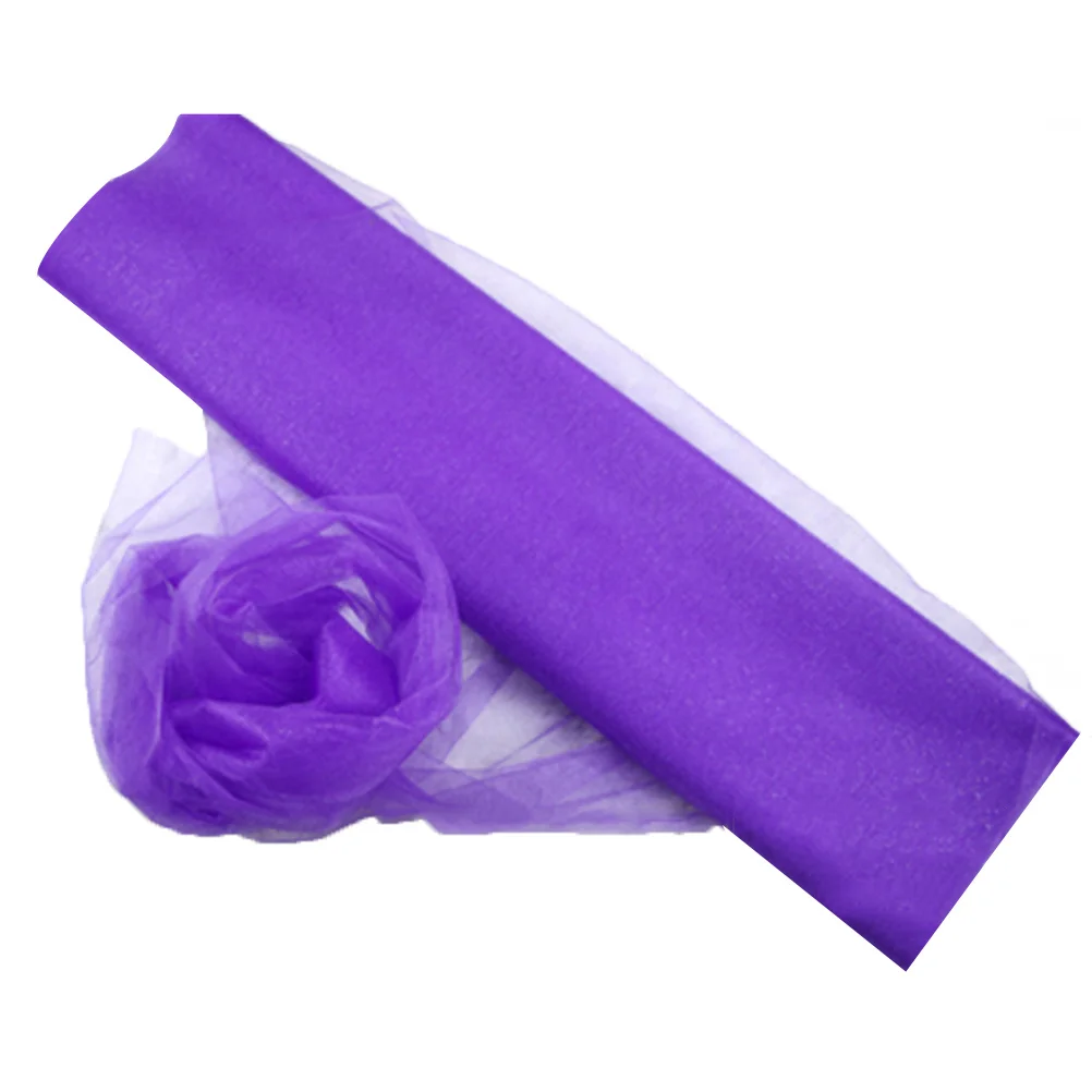 1 قطعة 10 متر لتقوم بها بنفسك الشاش النسيج الفاخرة شير الستار لغرفة النوم غرفة المعيشة ديكور الأرجواني الداكن الزفاف الديكور شير الستار