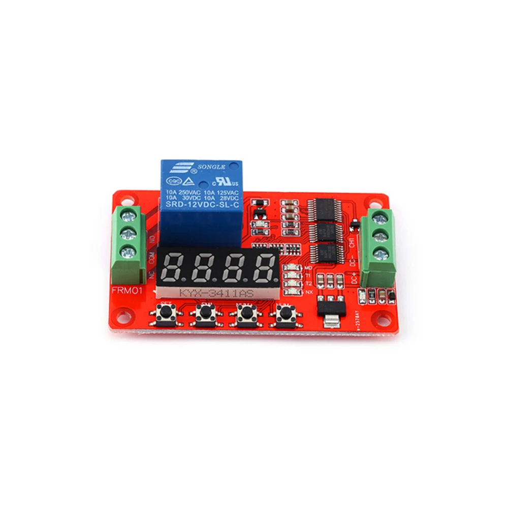 DC 5V 12V 24V 1 Channel FRM01 Multifunction Relay Loop Delay Relay Cycle Timer Switch Self-Locking Timing Relay