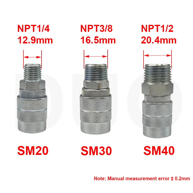NPT American Hose Tube Coupling Quick Release Male Coupler Suit Pneumatic Fitting Connector For Air Compressor Accessories