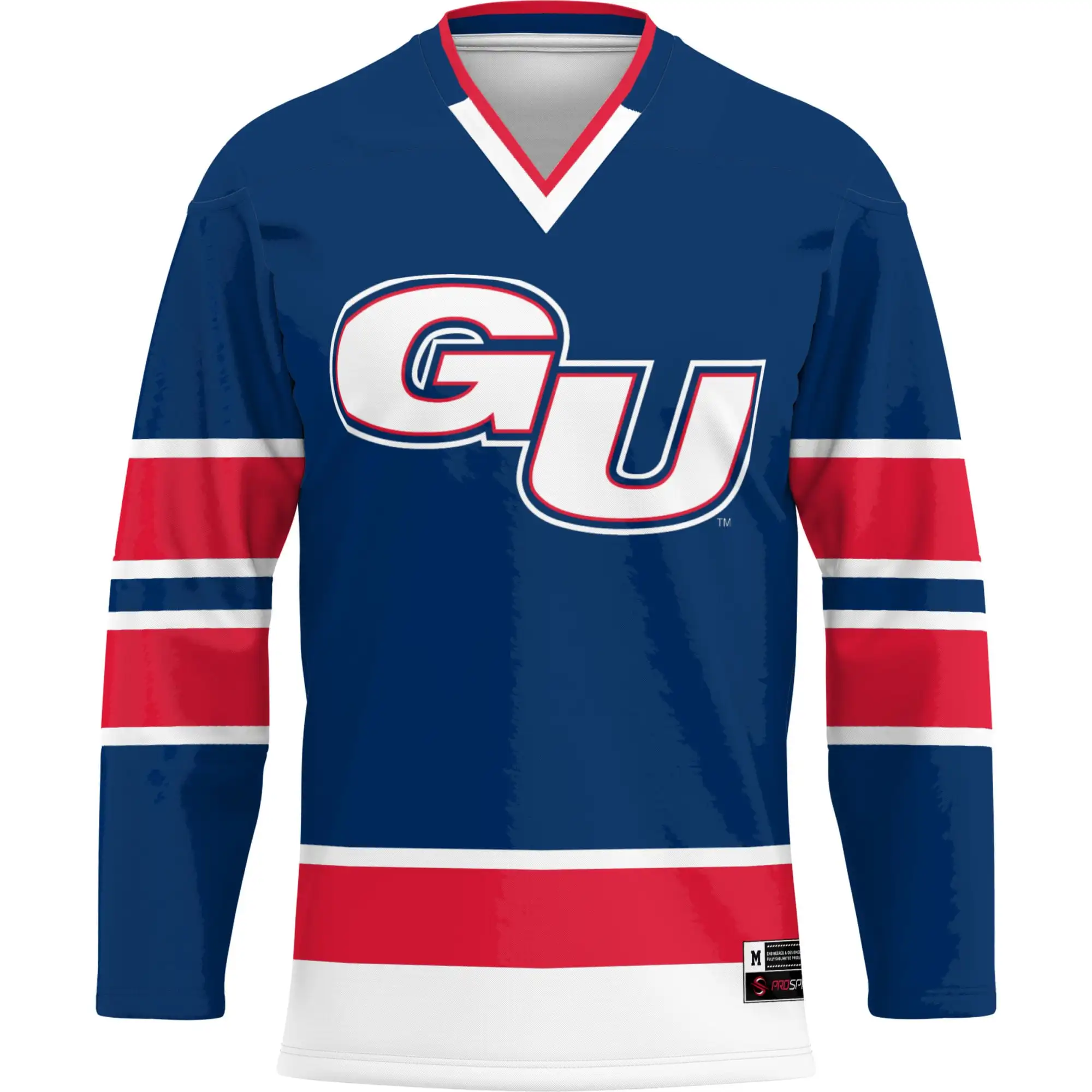 

2026 New Men's GameDay Greats Navy Gonzaga Bulldogs Hockey Jersey Base Layer T Shirts Long Sleeves