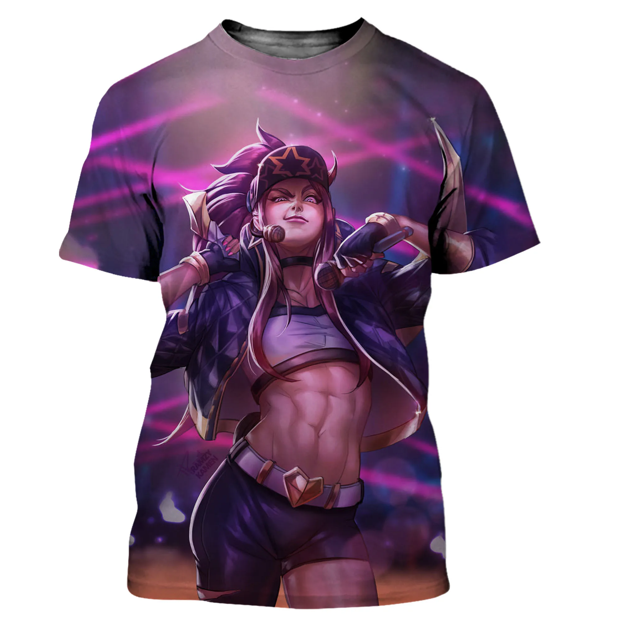 Men/women Fashion Cool 3D League Of Legends Akali Printed T-shirt Casual Harajuku Cool Streetwear Tops Shirts