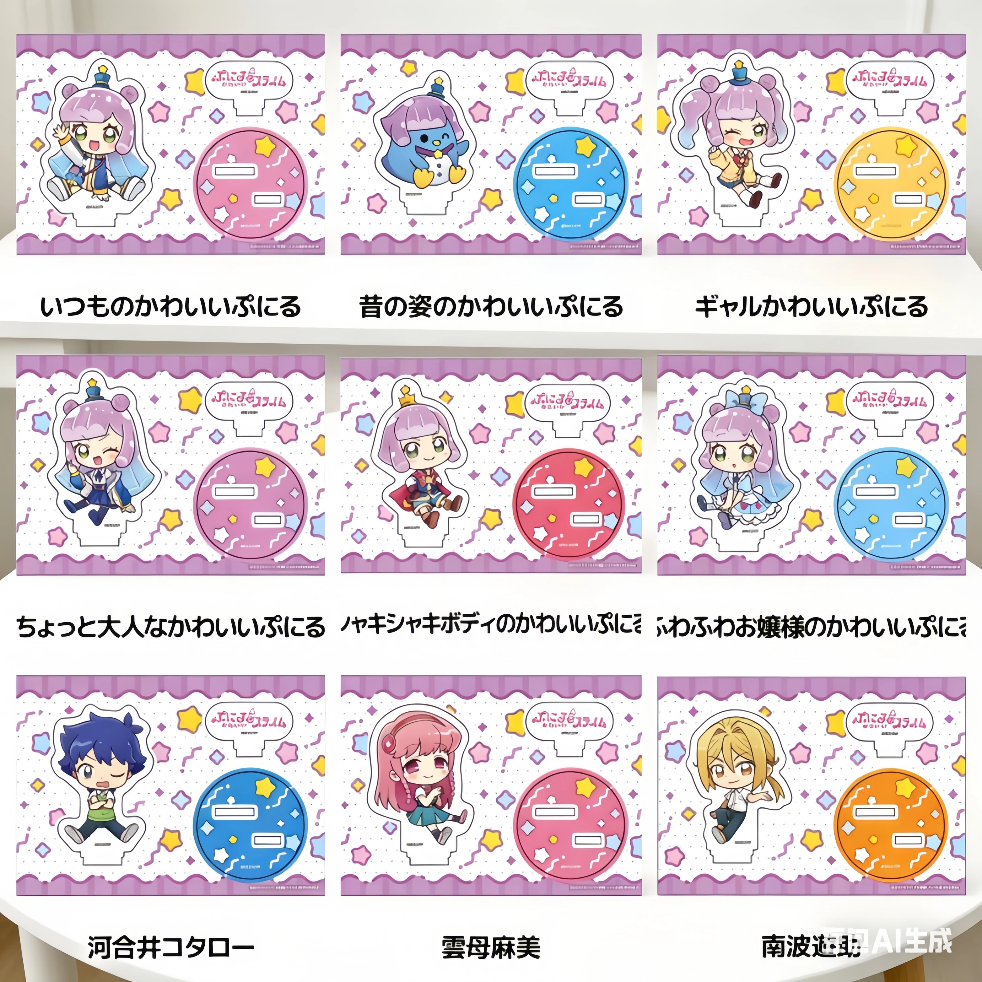 Puniru wa Kawaii Slime Anime Puniru Acrylic Stand Desktop Ornament Festivals Gifts 10CM Q Version Bedroom decoration Keychains