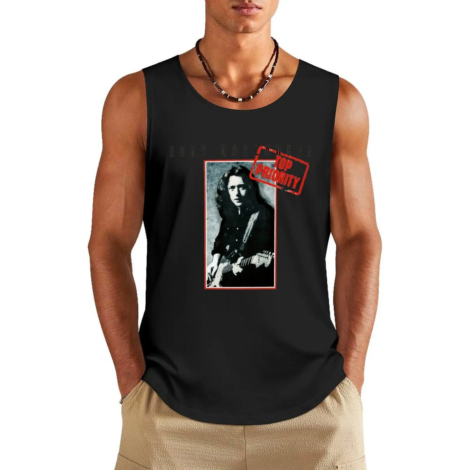 

Rory Gallagher Tank Top T-shirt man Gym T-shirts for men sleeveless vest men
