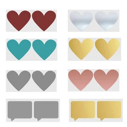 Shengshijie 70x80mm 50pcs/pack Scratch off Sticker Love Heart Gold Grey For Adhesive Stickers Party Activity Stickers