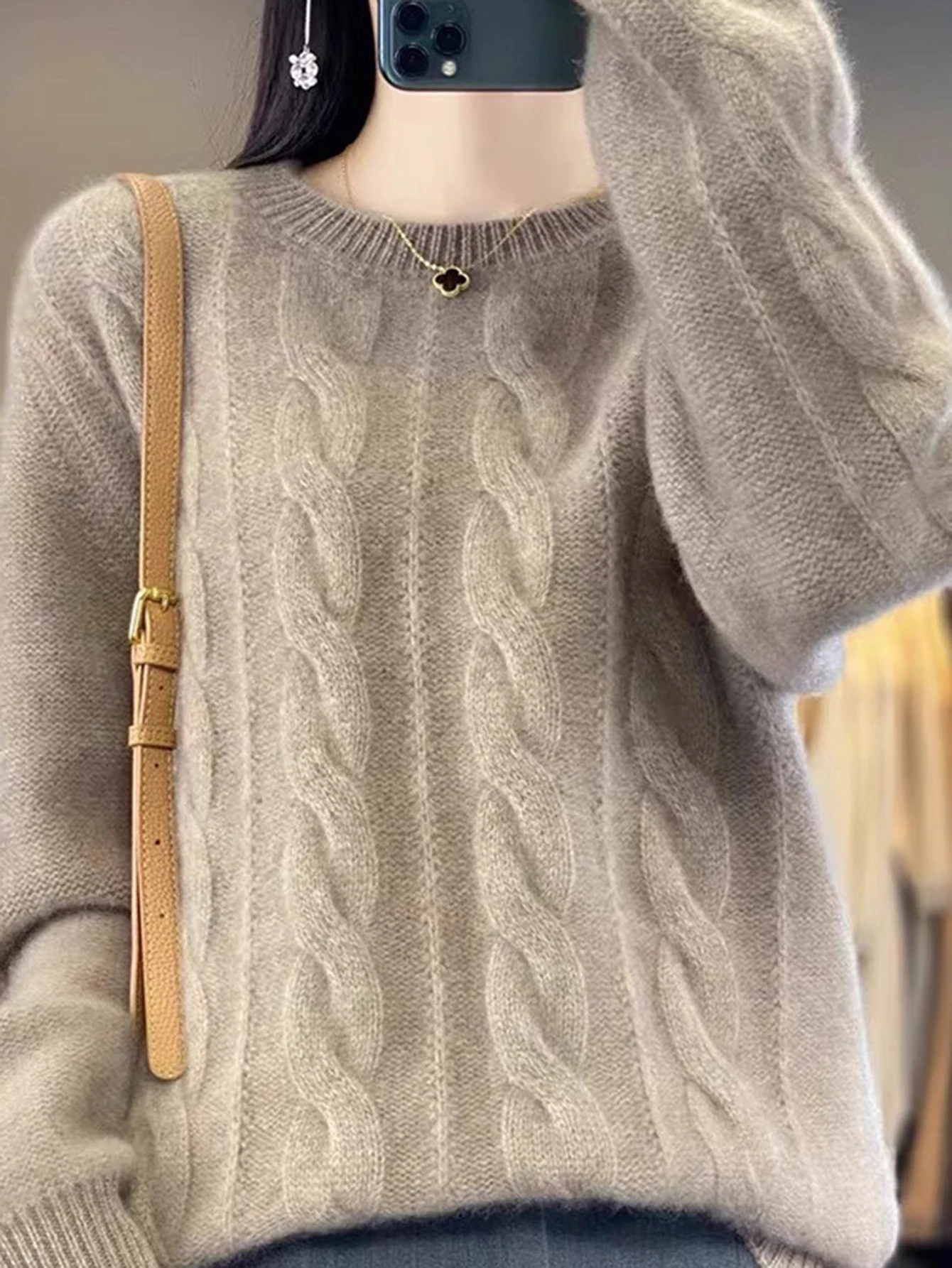 

UNIKTEE Women's Rib Knit Sweater Long Sleeve Crew Neck Simple Solid Color Comfortable Autumn Winter Office Casual Sweater