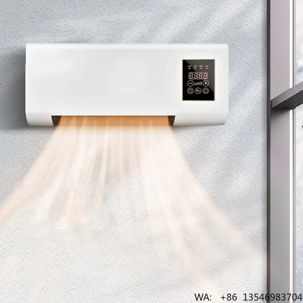 JETSH Factory Price air Conditioner Hanging Smart Display Fan Heater Mini PTC Electric Remote Control  Wall Mounted Heater