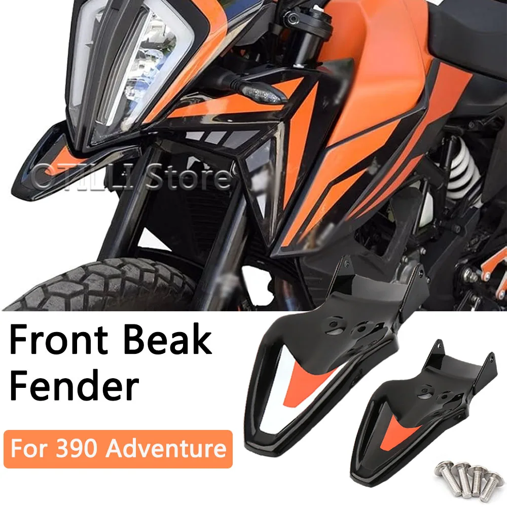 

New For 390 ADVENTURE 390 Adventure 390 ADV Motorcycle Accessories Front Fender Beak Extension Wheel Cover Mudguard
