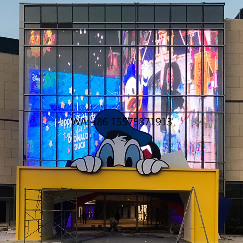 Versatile  Led Video Wall Side Glow P3.9 P7.8 P10 P10.4 P15 P20 Led Screen Transparent Banks Pixel Led Video Wall