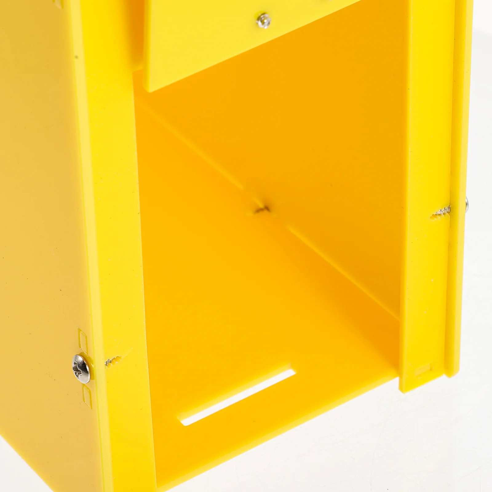Acrylic Voting Ballot Box Small Yellow Office Use Donation Suggestion Lockable Boxes Slot for Tickets Cash Envelopes Fundraising