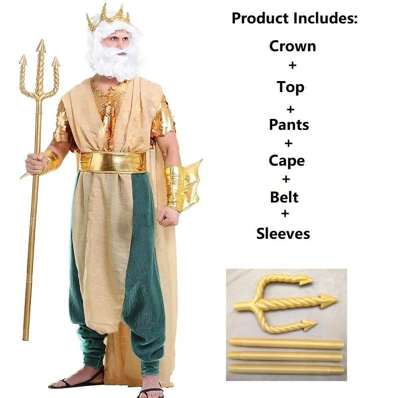 Costume de Cosplay Aquaman pour Homme et Femme, Tenue de Pâques, Pourim, Halloween, Myenson, Neptune, Grec, dériv, Reine, Couple, Sirène de Mer