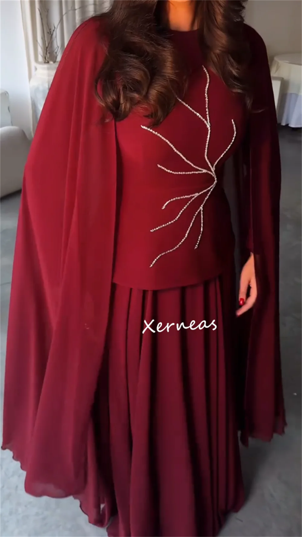 Customized Chiffon Sparkle Ribbon A-line Long Dresses Bespoke Occasion Prom Elegant Party Wedding Exquisite Formal Charming