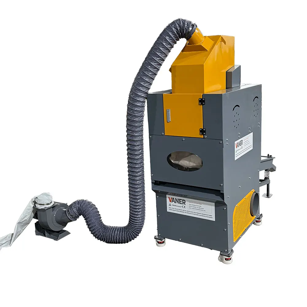 VANER V-C02 with Vibration Table with Dust Fan and Side Inlet Cable Granulator Machine Cable Recycling Machine High Separation