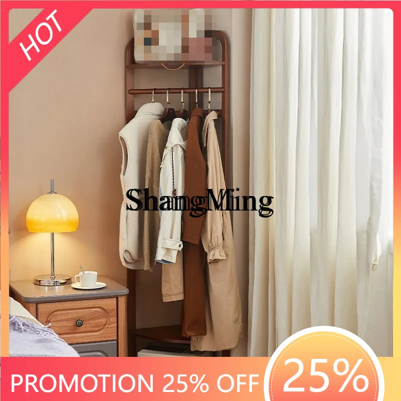 

ZYY advanced exquisite new modern corner solid wood bedroom floor coat rack household vertical small hanger