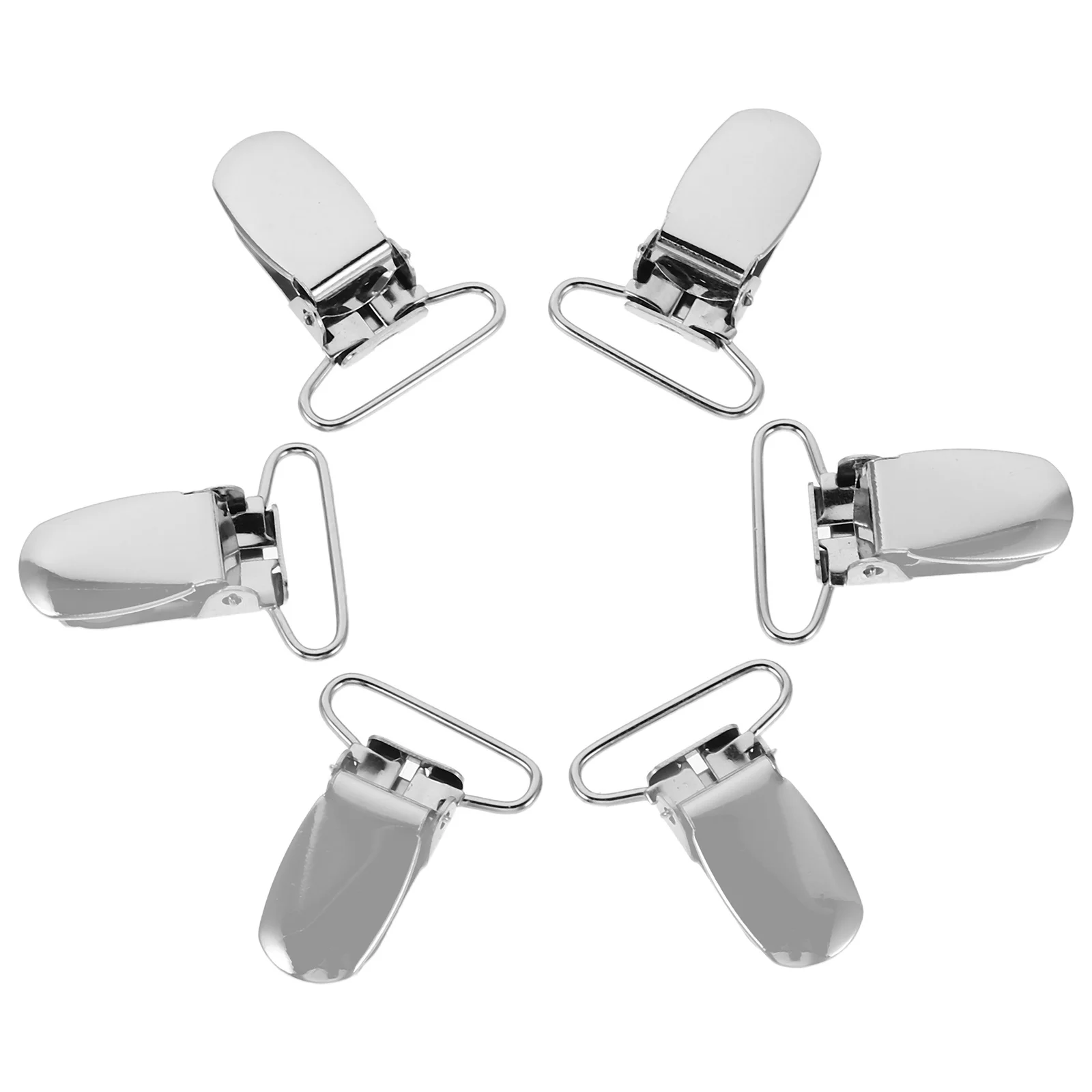 30 peças clipes bico de pato suspensórios de metal antiderrapantes fixadores para mochilas ajuste de roupas projetos diy clipes de suspensórios