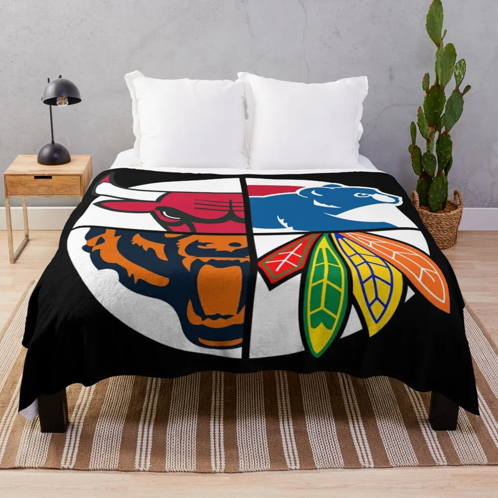 Chicago Northside Sports Throw Blanket Soft Sofa Throw bed plaid Blankets For Baby warm for winter Blankets