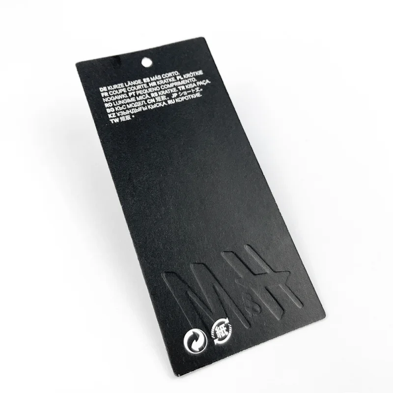 

50 0.Zhang.Custom.Embossed Garment Tags High-End Hangtag Printing Customizable Clothing Tags