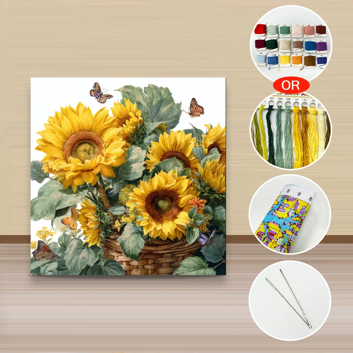 1 Stück 40x40 cm/15,74 Zoll, 11Ct/14Ct Kreuzstich-Set, DIY-Valentinstagsgeschenk, Stickerei-Set für Festivals, Porträts – Detail 3