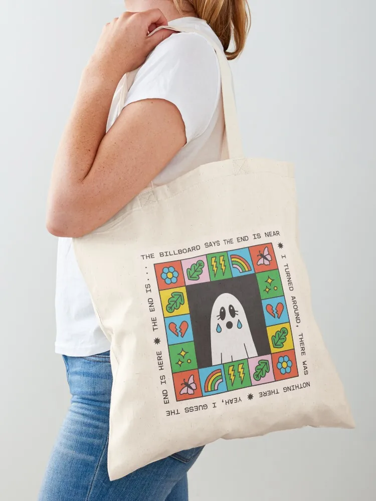 

the end is here Tote Bag tote bag canvas Canvas bag Lady shopping logo