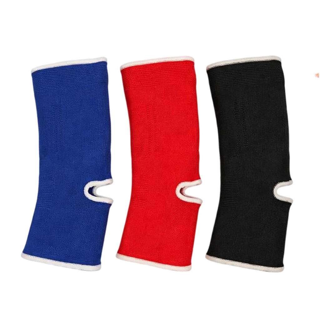 Elastic Boxing Ankle Guards Breathable Compression Ankle Support Sleeves for Muay Thai Kickboxing MMA Taekwondo Martial Arts