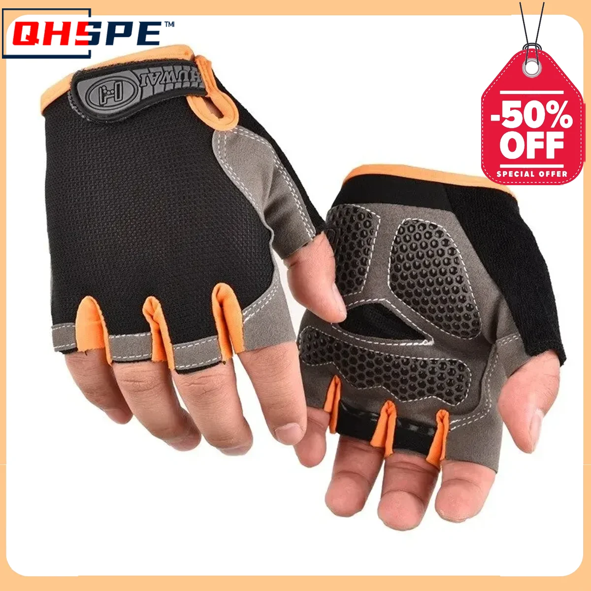 Cycling Security Protection Anti Slip Shock Breathable Half Fingerless  Bike Mtb Gloves Sport Mittens Cycling Bicycle Gloves