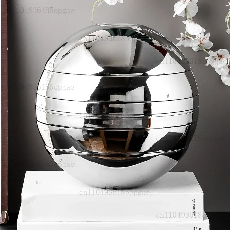 Household Commercial Gift Box Gift Stainless Steel Bowls and Plates 7-Piece Tableware Set Creative Spherical