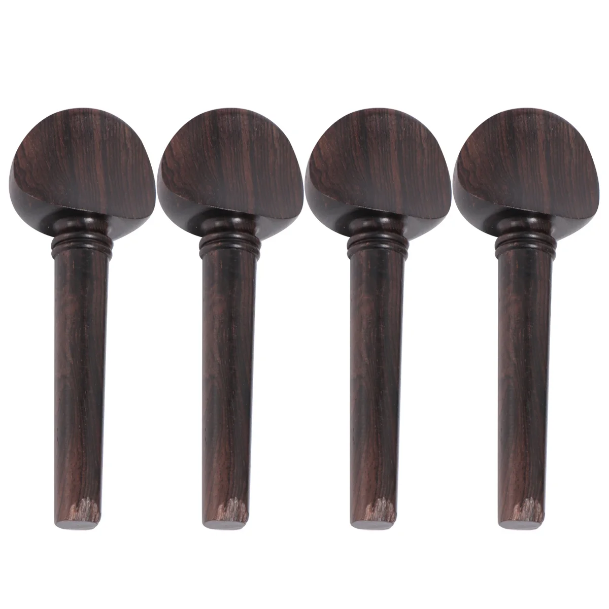 

4Pcs Ebony Wood Violin Tuning Pegs Pre-Drilled Replacement for DIY Violin Fiddler String Accessories Durable Wood Tuning Pegs
