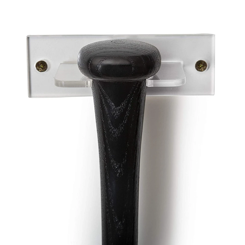 

Premium 2Pack Baseball Bat Holder For Vertical Display Acrylic Bat Hanger Wall Mount T Baseball Or Softball Bat Bat Rack