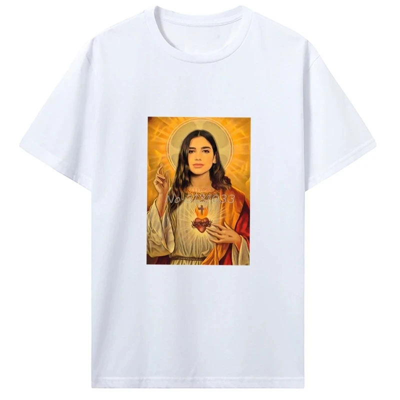 women Graphic Tshirt Introver T-Shirt For Dua Lipa Jesus T Shirt Unisex Tops Tees Women's clothing Streetwear Fashion Y2K