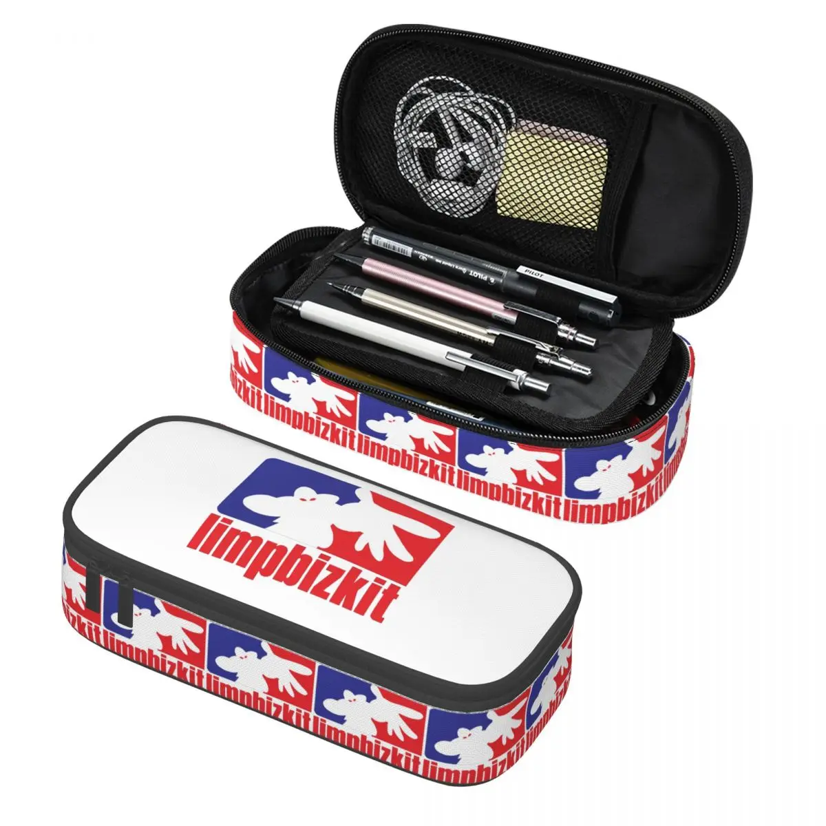 

Limp Bizkit Pencil Cases Pen Holder Storage Stationery Supplies Large Storage Pen Box Pencil Bag for Kids