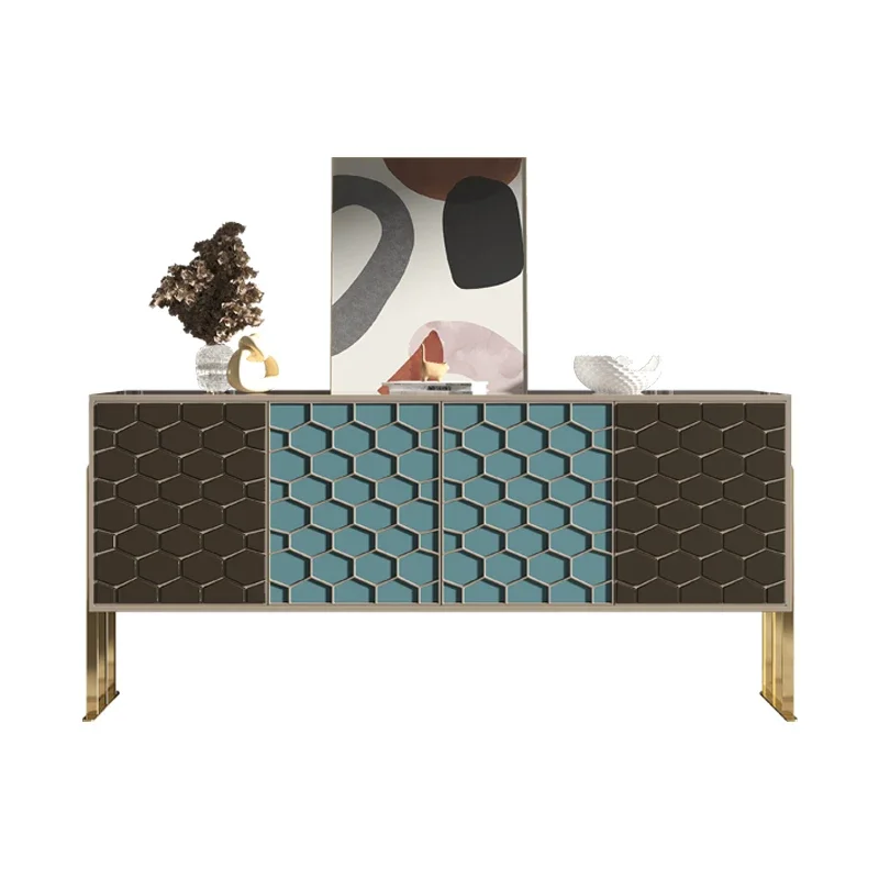 

*Light luxury home living room wall storage cabinet Modern simple high-end dining side cabinet