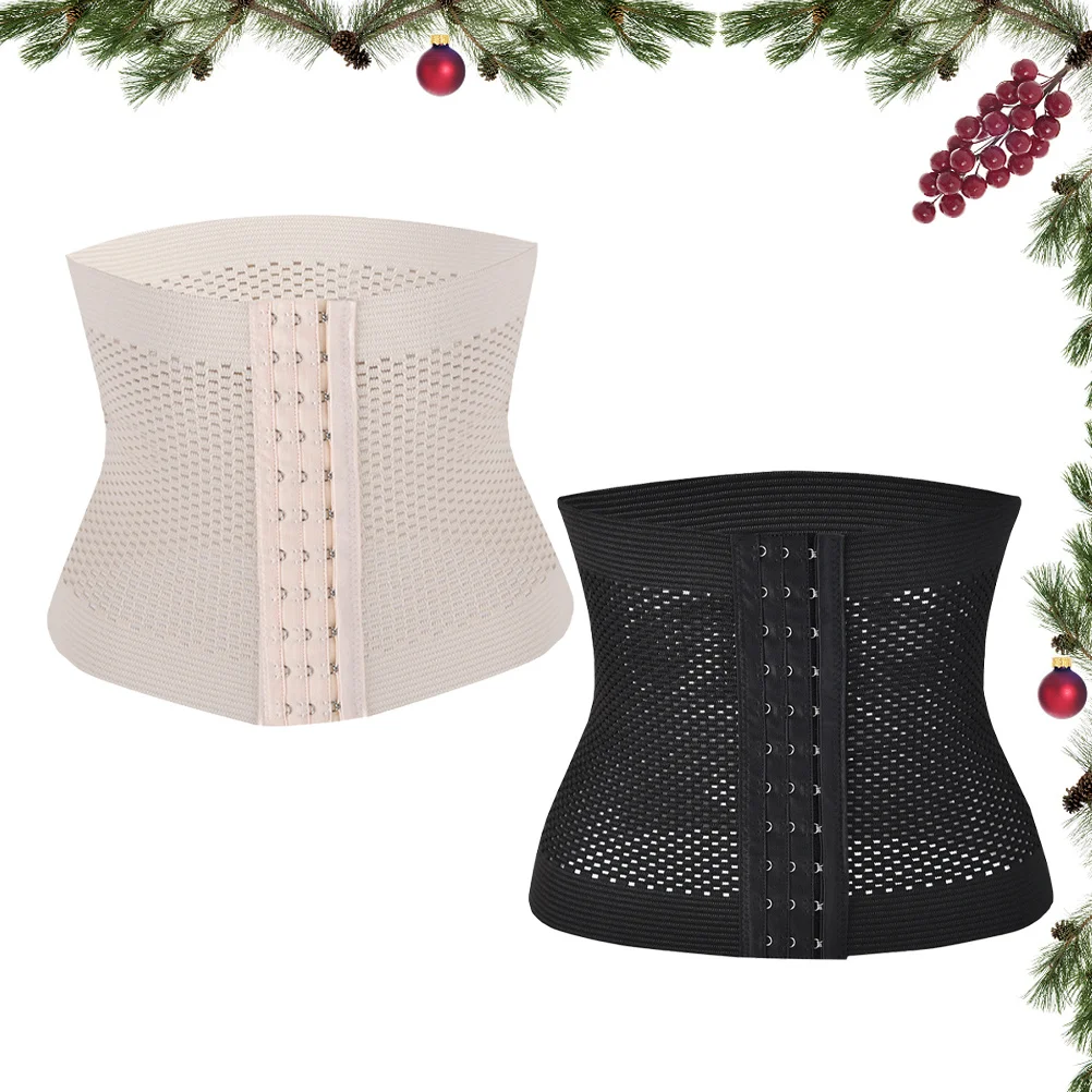 2 قطعة حزام الخصر التخسيس للنساء بعد الولادة حزام البطن عالي المرونة حزام استعادة الأمومة يقلل من شعور التورم #3